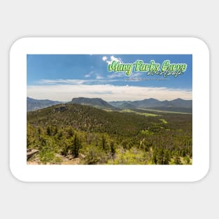 Many Parks Curve Overlook in Rocky Mountain National Park Sticker